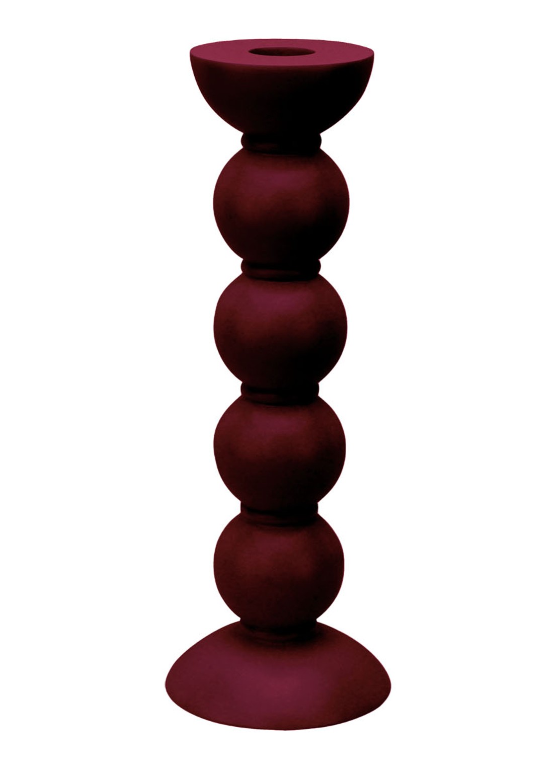 Addison Ross Bobbin kandelaar 24 cm - voorkant donkerrood