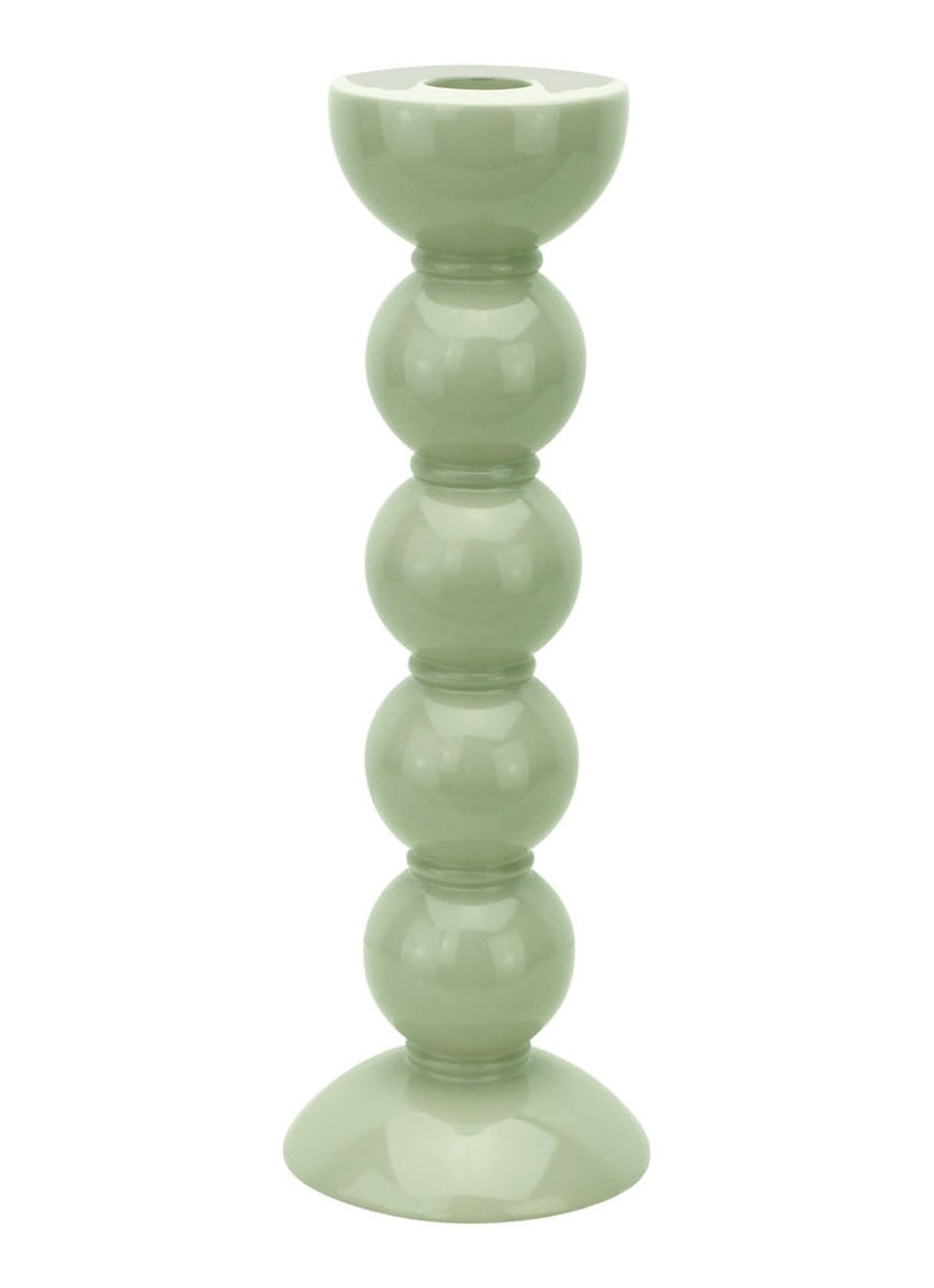 Addison Ross Bobbin kandelaar 24 cm - voorkant lindegroen