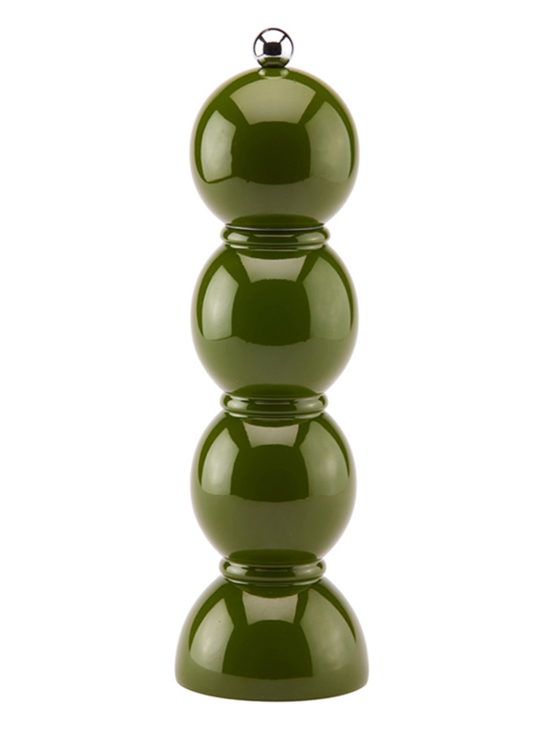 Addison Ross Bobbin zout- en pepermolen 24 cm - voorkant legergroen
