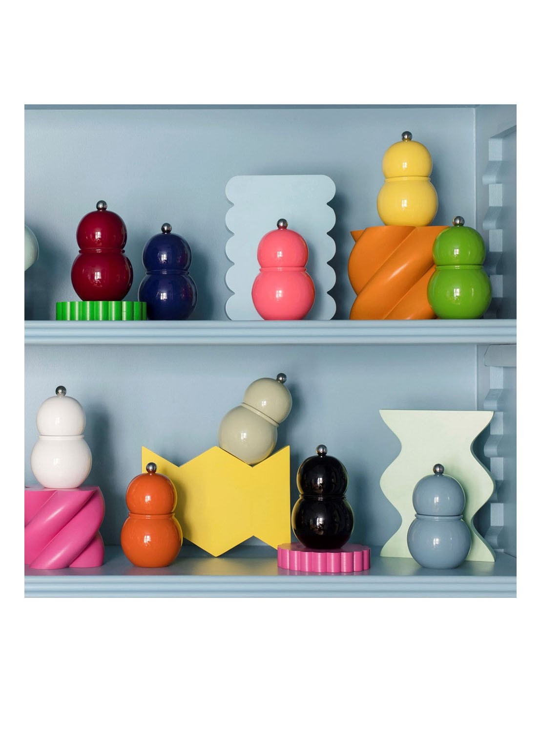 Addison Ross Chubby peper / zoutmolen 12 cm          - voorkant 2 blauw