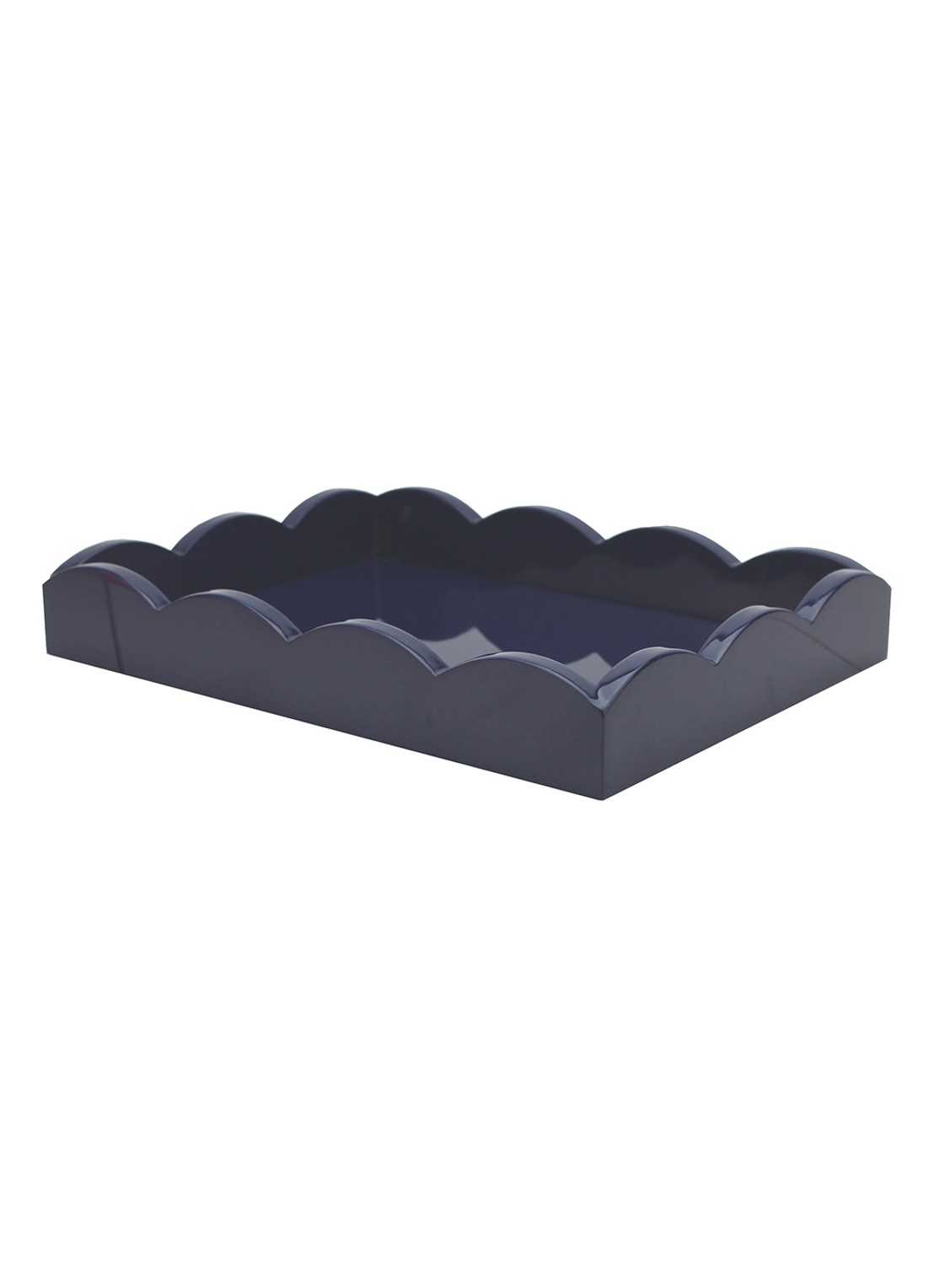 Addison Ross Scallop dienblad 20 x 27 cm - voorkant donkerblauw