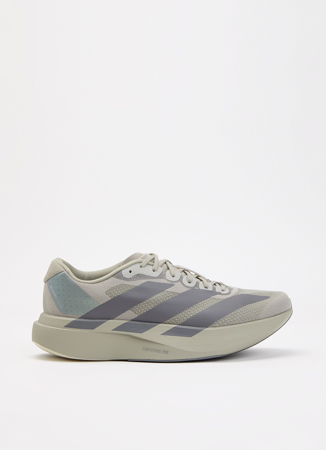 Adidas Adizero Evo SL hardloopschoen met logo  - voorkant 5 lichtgroen