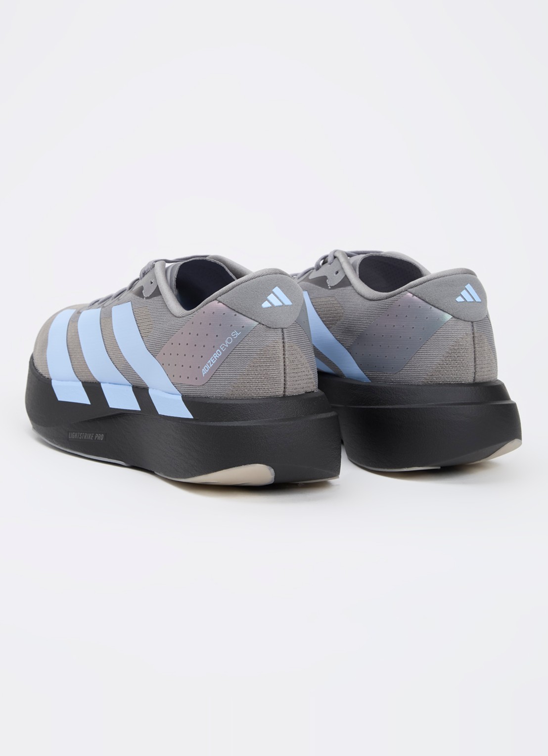 Adidas Adizero Evo SL M sneaker met gebreid bovenwerk - achterkant 6 donkergrijs