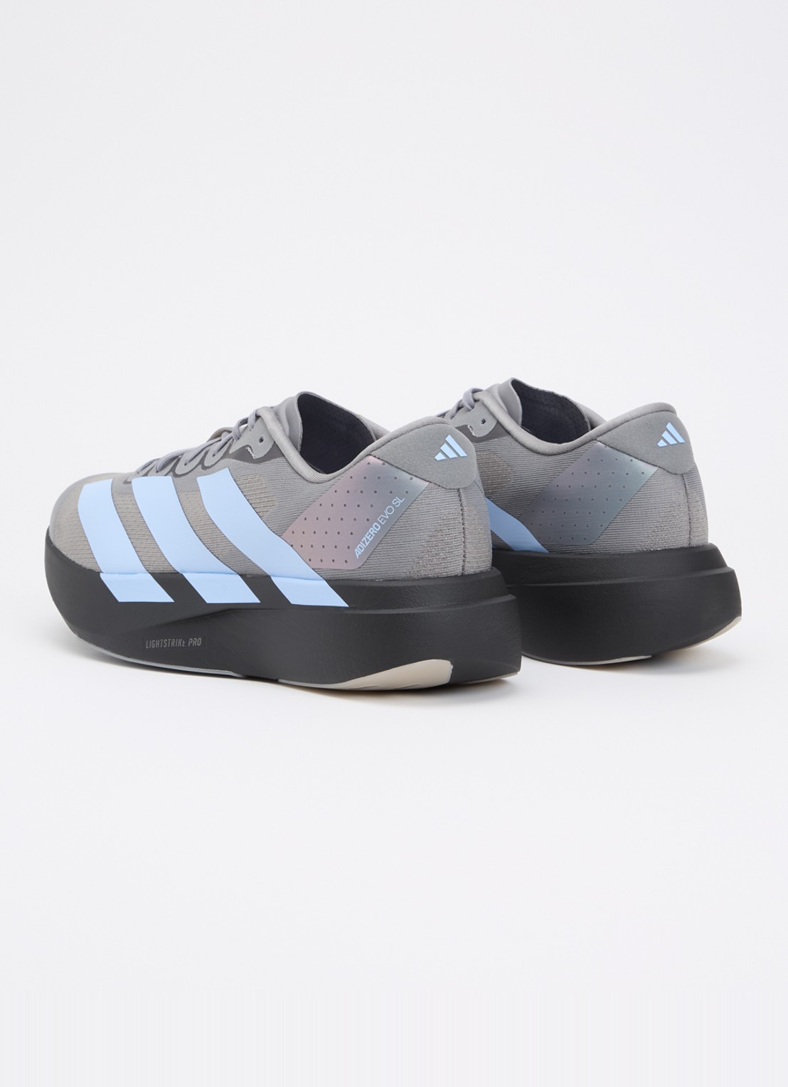 Adidas Adizero Evo SL M sneaker met gebreid bovenwerk - achterkant 7 donkergrijs