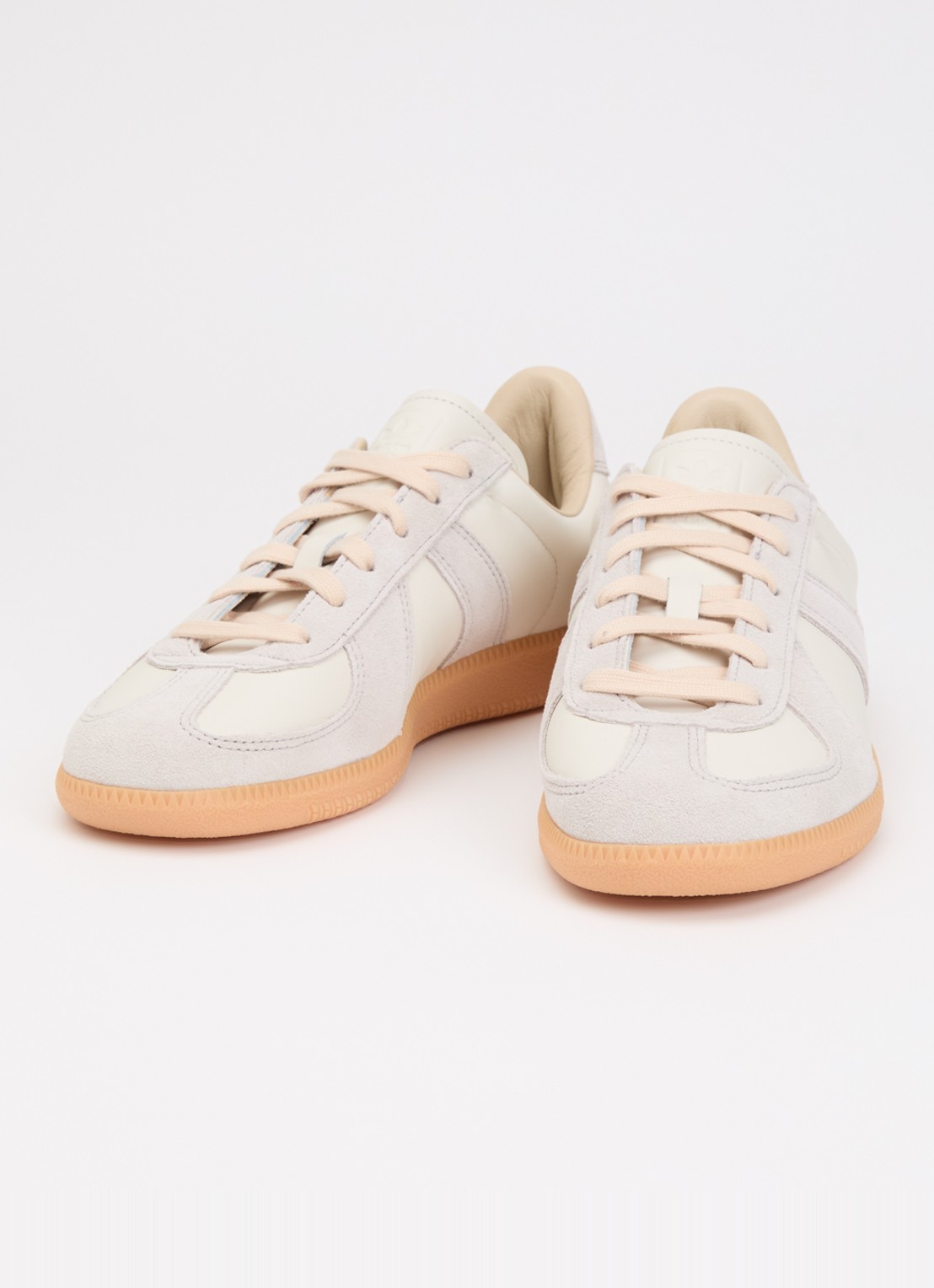 Adidas Army sneakers van leer met suède details - detail creme