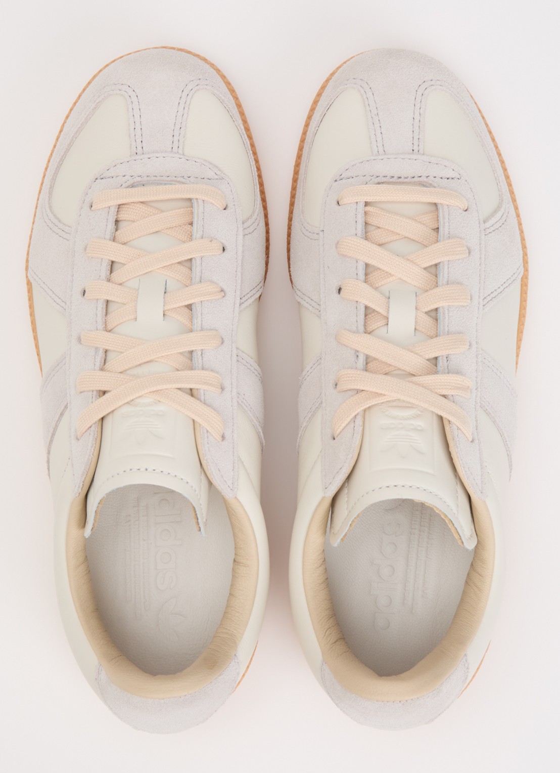 Adidas Army sneakers van leer met suède details - detail 2 creme