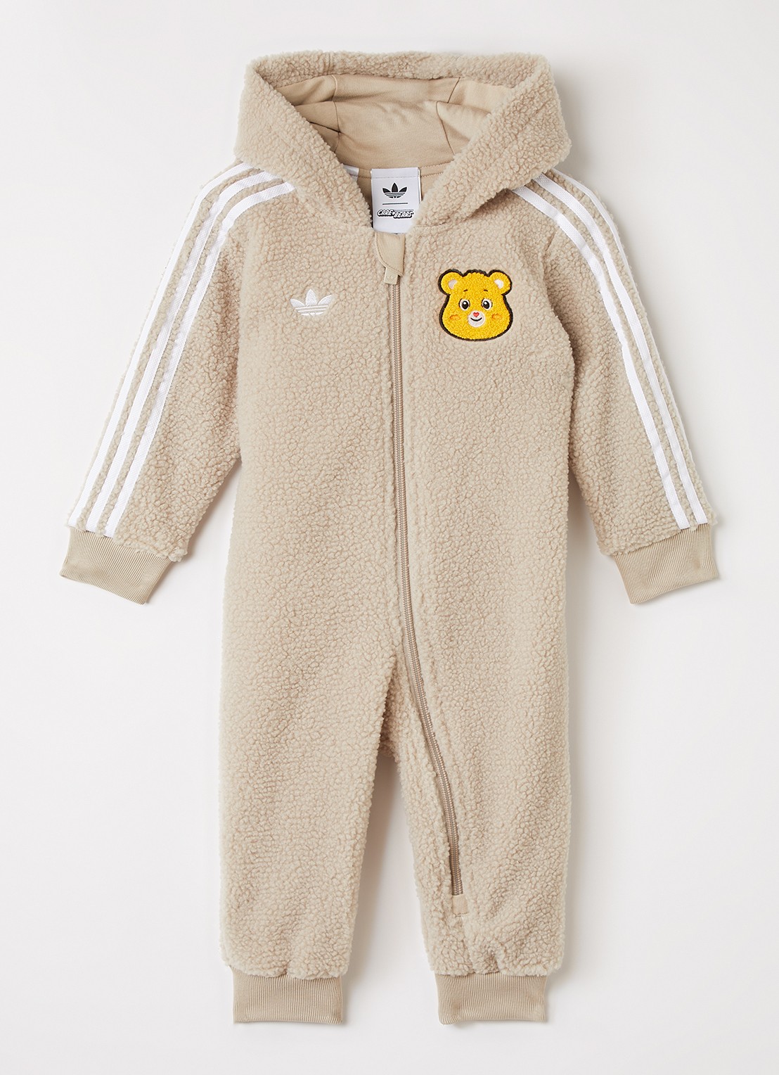 Adidas Babypak van teddy - voorkant 3 beige