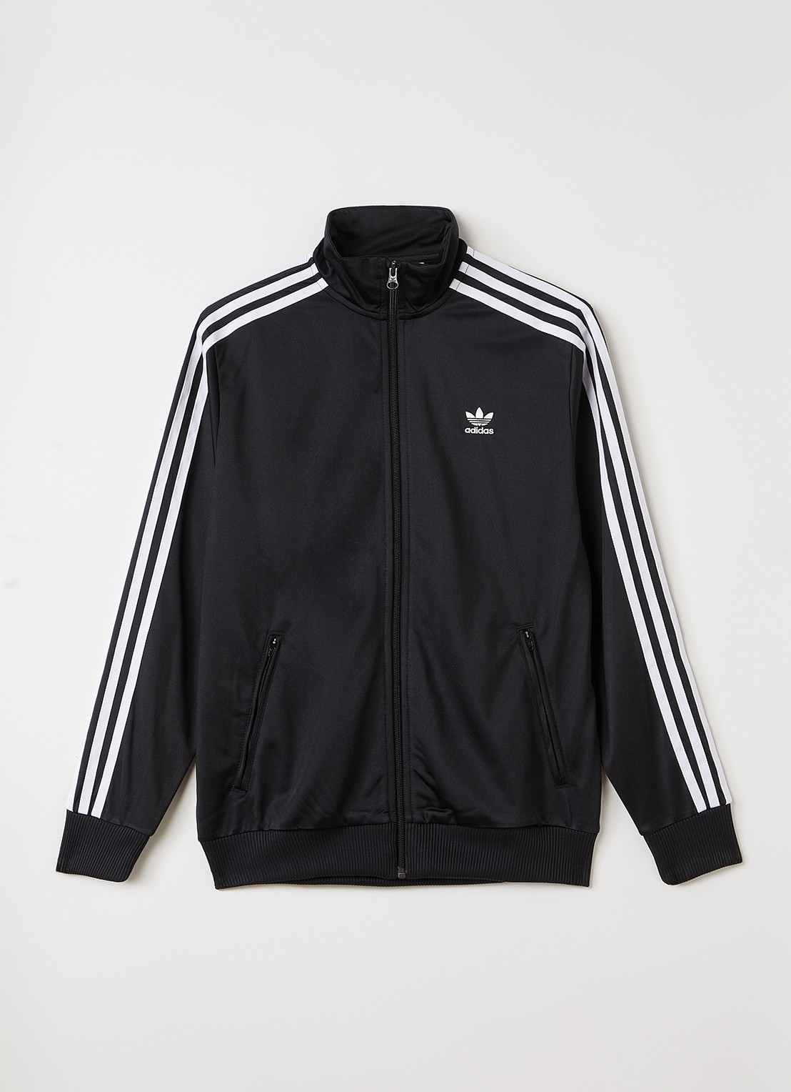 Adidas Firebird trackvest met logo - voorkant zwart