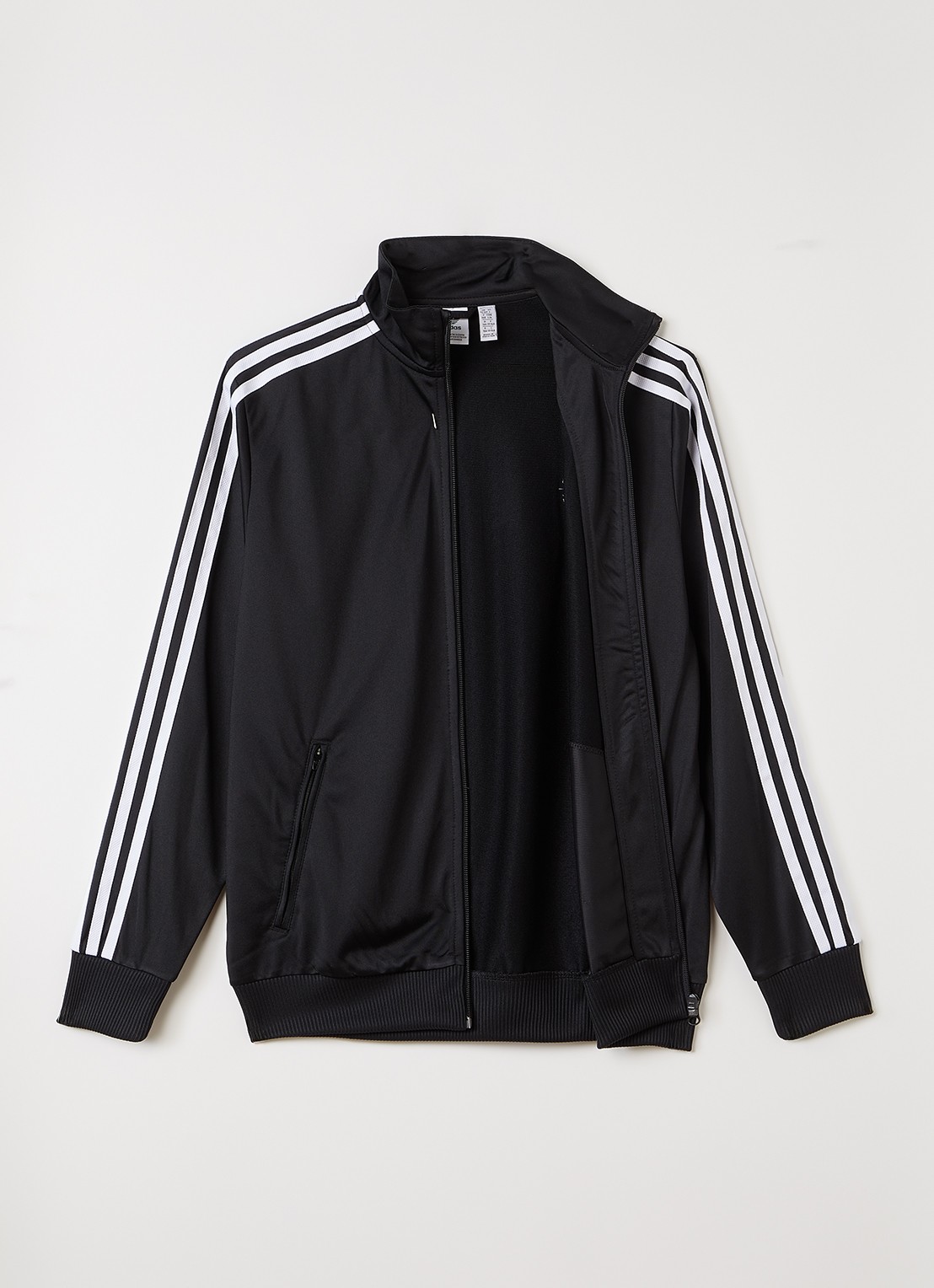 Adidas Firebird trackvest met logo - voorkant 2 zwart