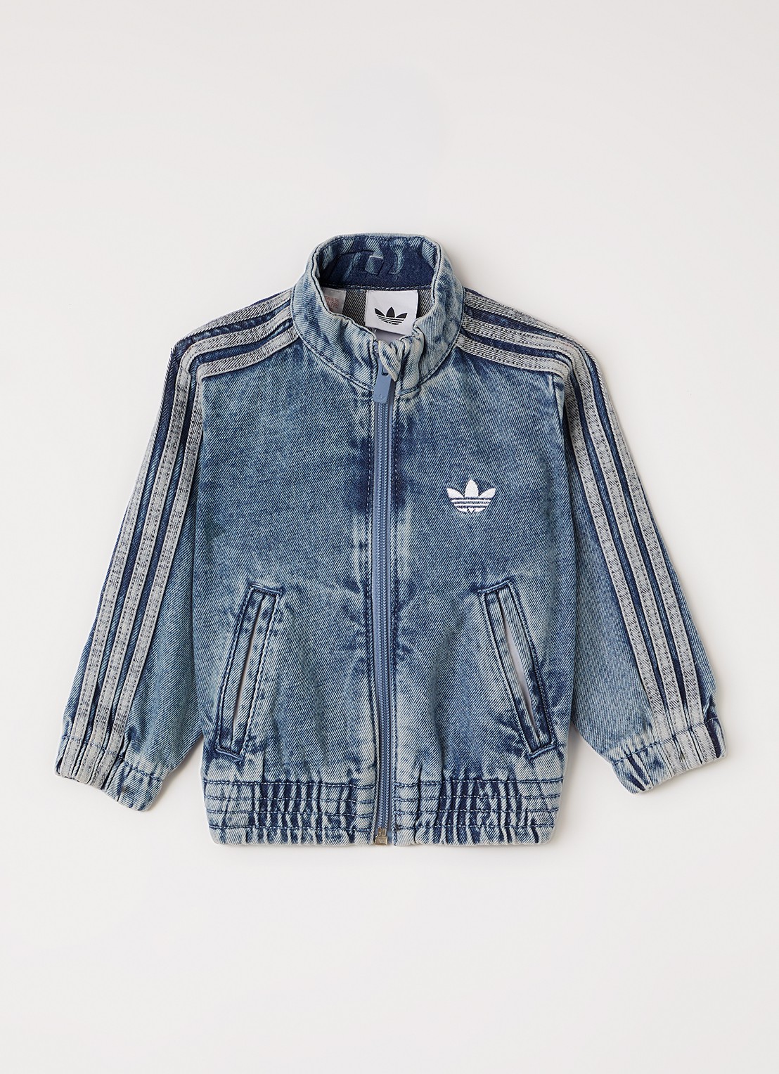 Adidas Firebird trackvest van denim - voorkant 5 indigo