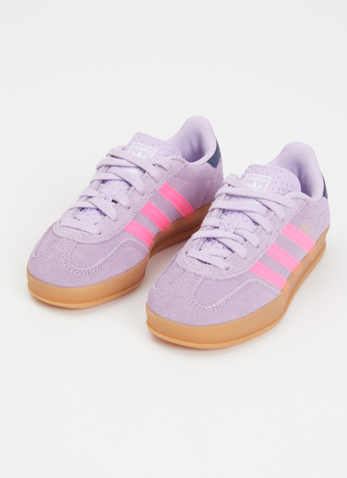 Adidas Gazelle Indoor J sneaker van suède - voorkant 3 paars