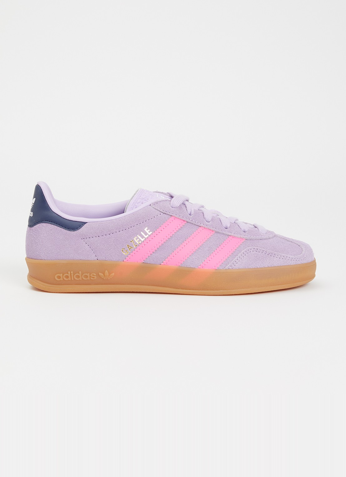 Adidas Gazelle Indoor J sneaker van suède - voorkant paars