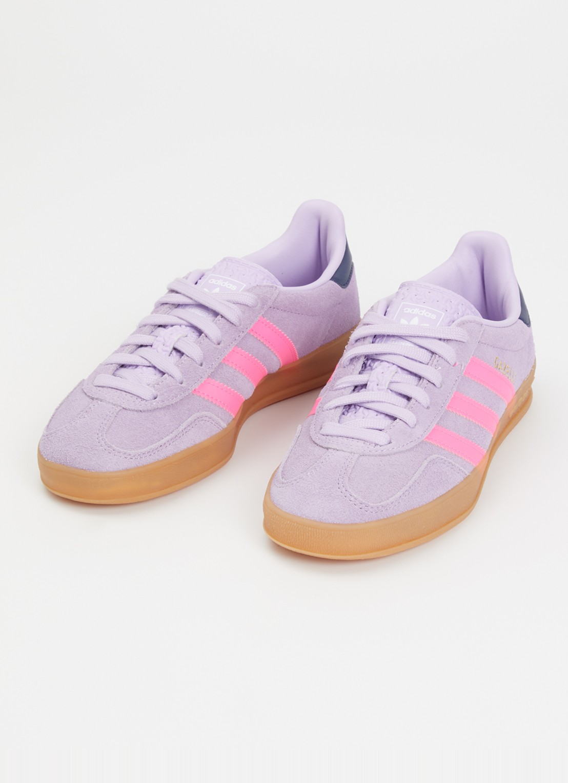 Adidas Gazelle Indoor J sneaker van suède - voorkant 2 paars