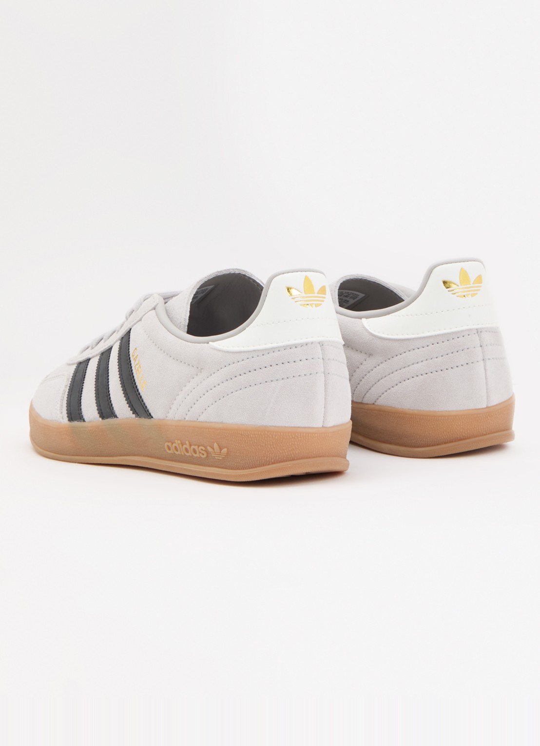 Adidas Gazelle Indoor sneaker van suéde met details van leer  - achterkant lichtgrijs