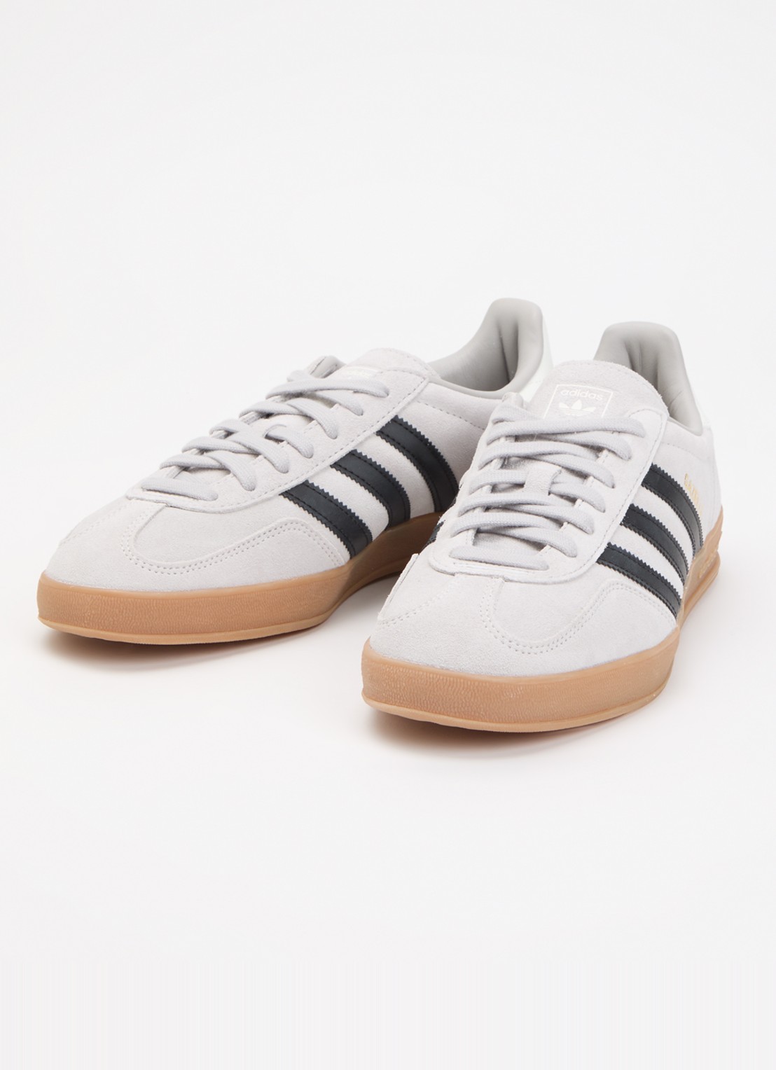 Adidas Gazelle Indoor sneaker van suéde met details van leer  - detail 2 lichtgrijs