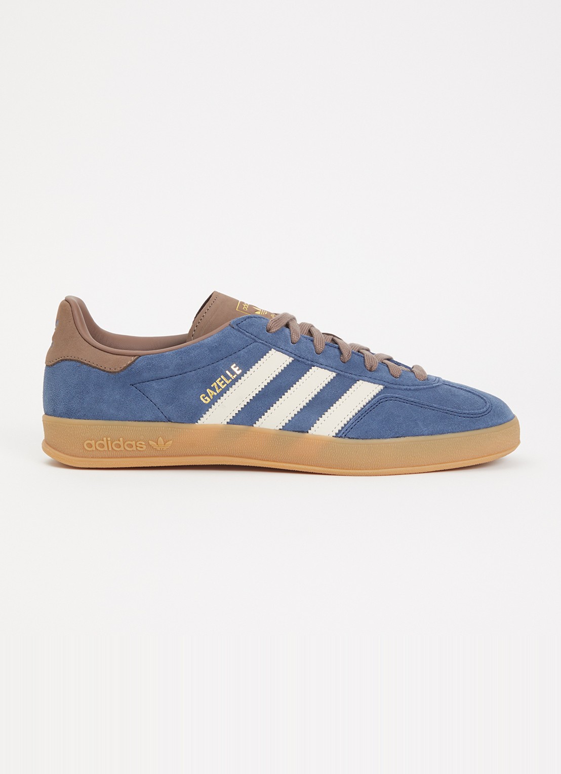 Adidas Gazelle Indoor sneaker van suéde met details van leer  - voorkant 5 blauw