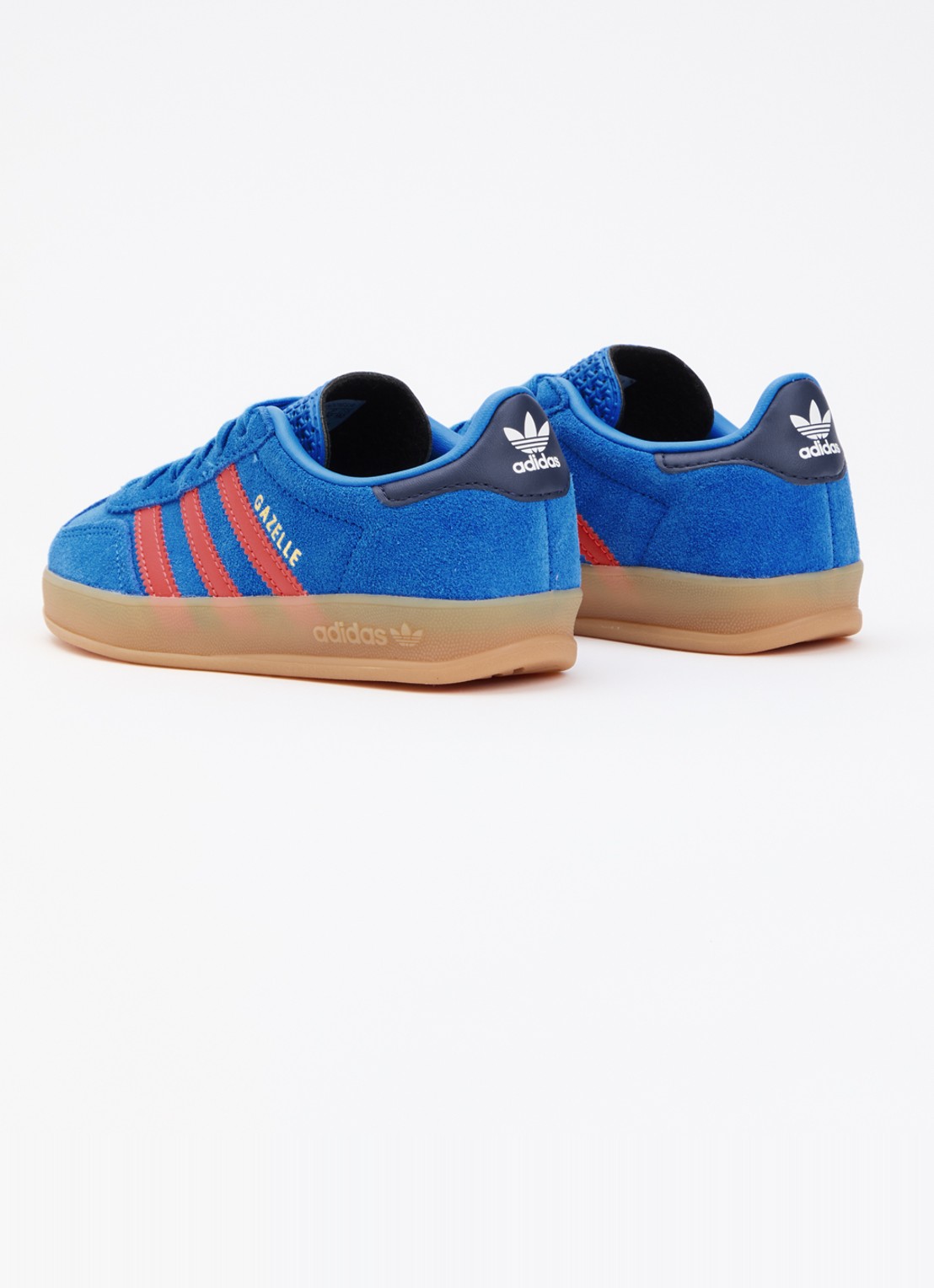 Adidas Gazelle Indoor sneaker van suède met logo - achterkant 4 blauw