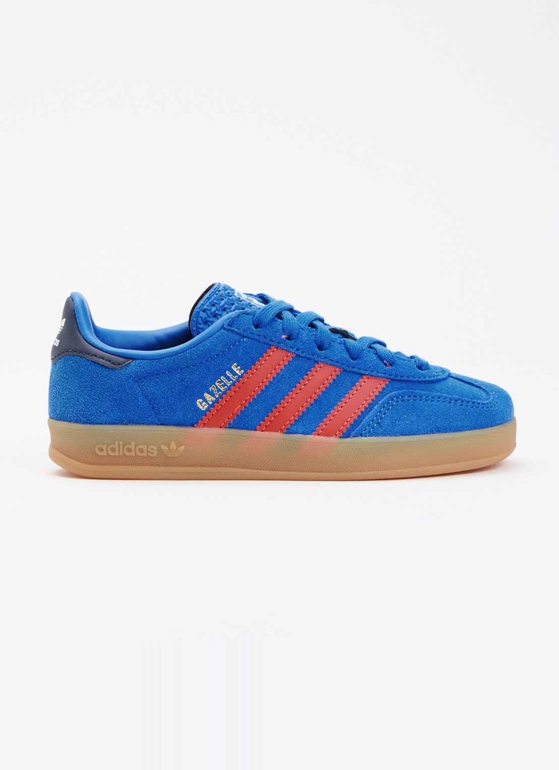 Adidas Gazelle Indoor sneaker van suède met logo - voorkant 2 blauw