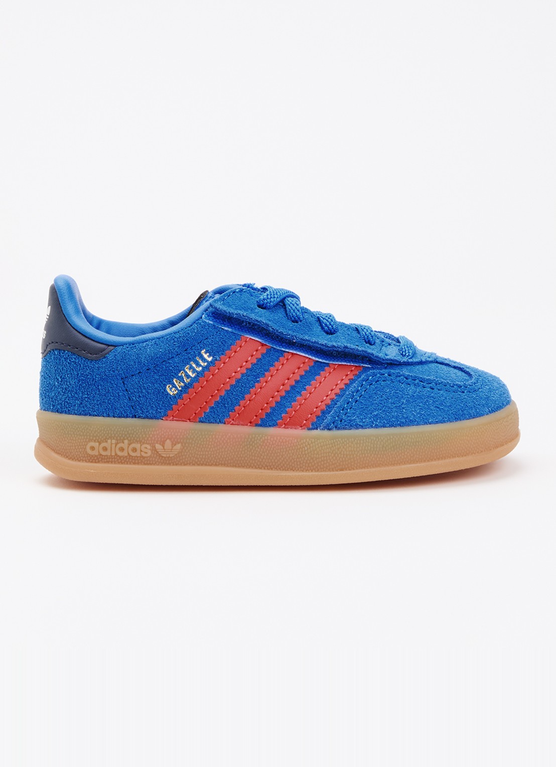 Adidas Gazelle Indoor sneaker van suède met logo - voorkant 2 blauw