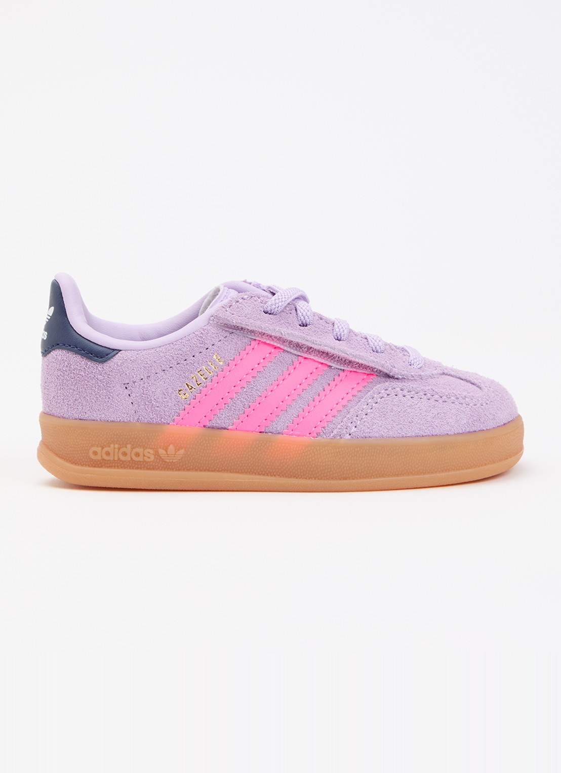 Adidas Gazelle Indoor sneaker van suède met logo - voorkant lila