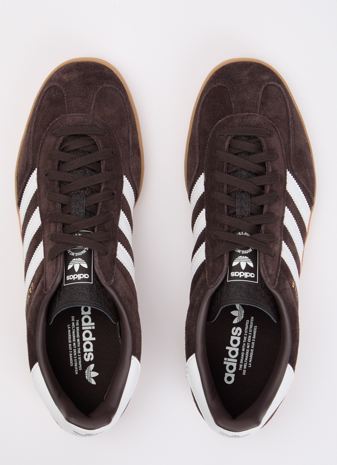 Adidas Gazelle Indoor sneaker van suède met logo - detail 3 donkerbruin