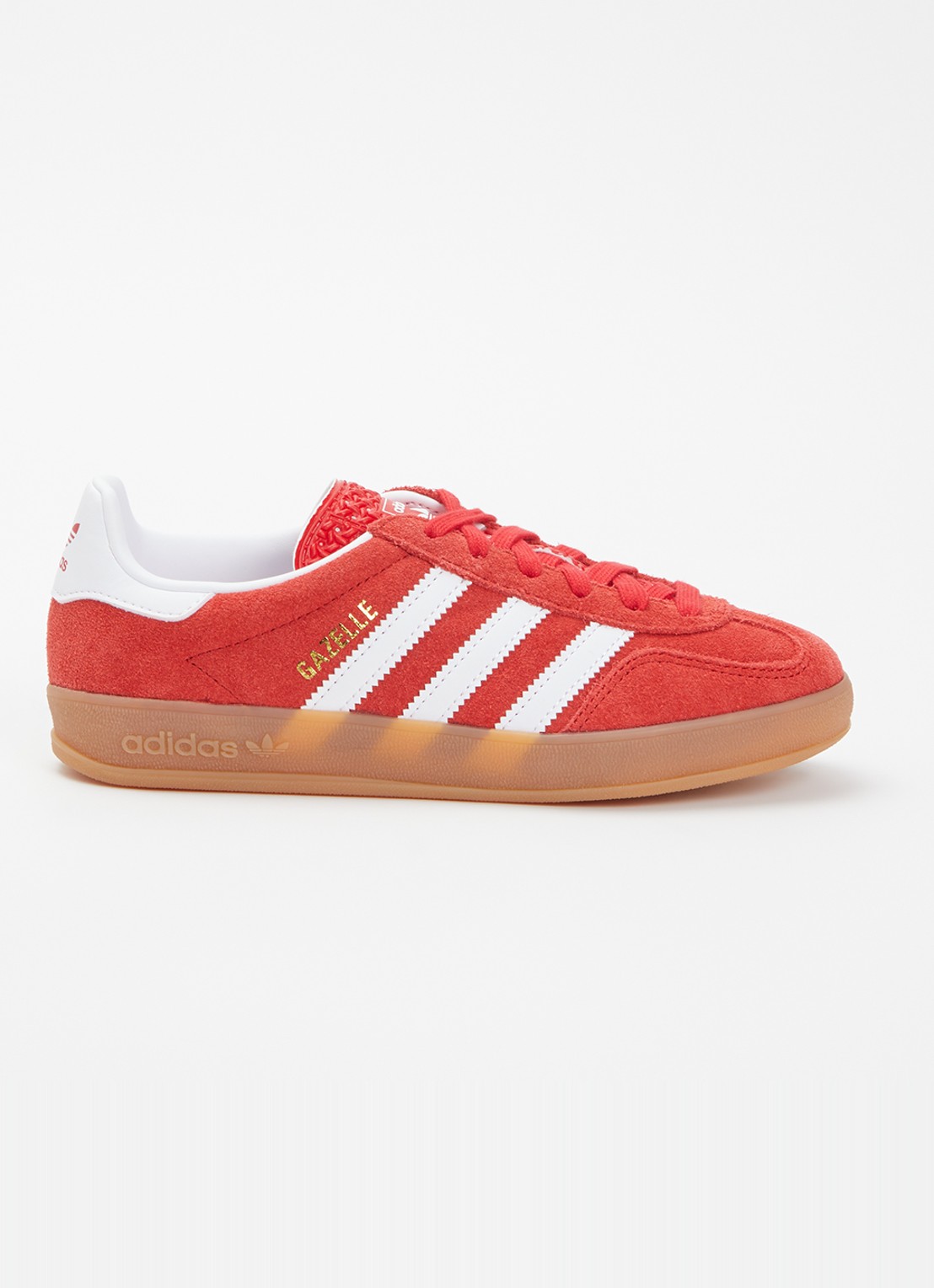 Adidas Gazelle Indoor sneaker van suède  - voorkant rood