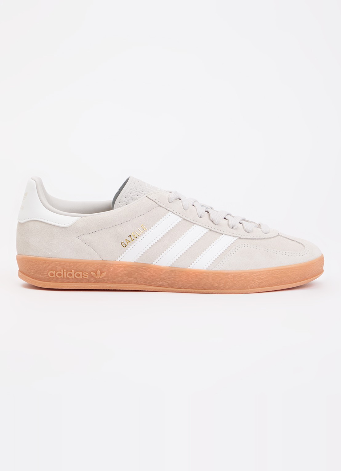 Adidas Gazelle Indoor sneaker van suède - voorkant 2 lichtgrijs