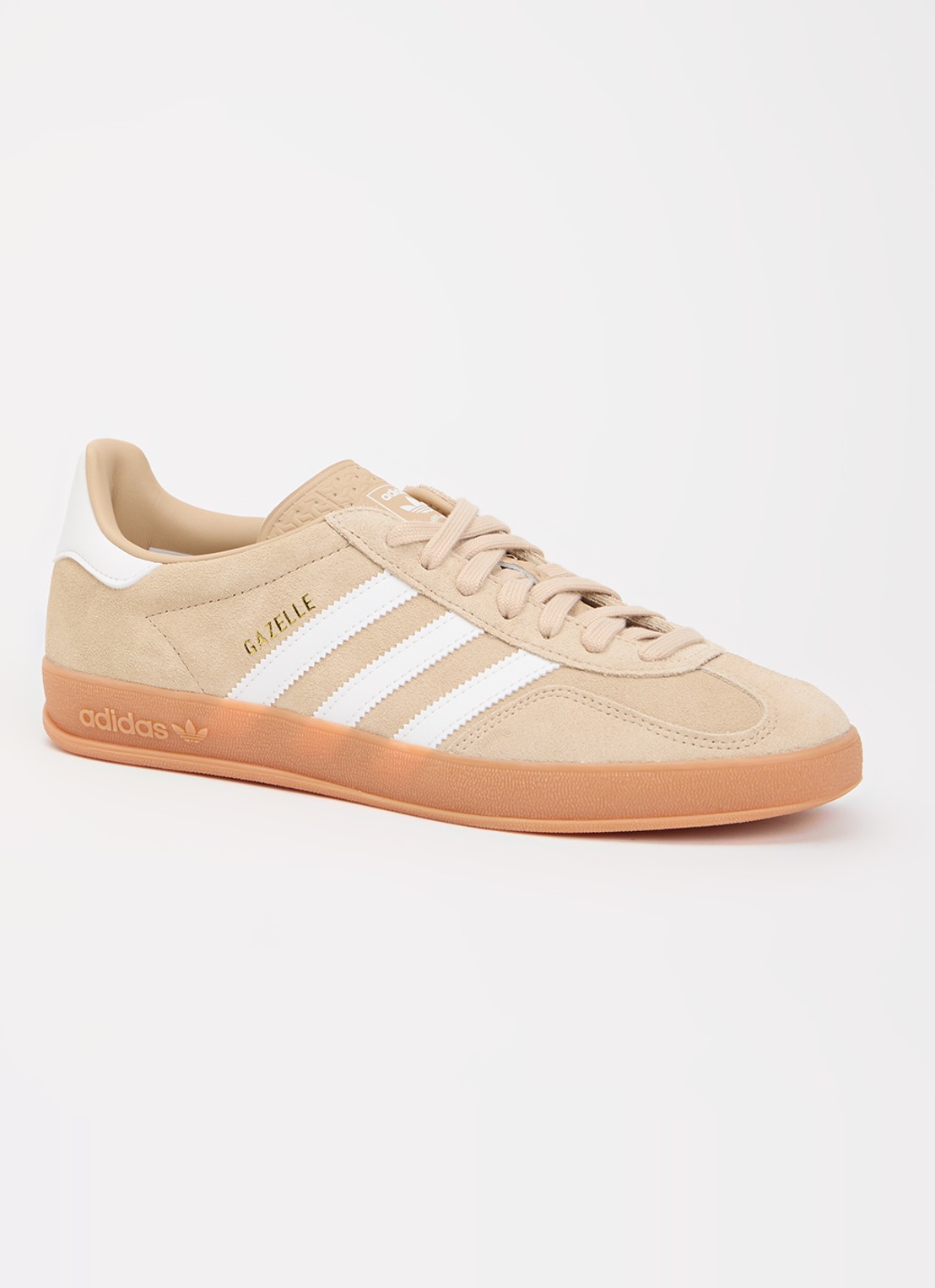 Adidas Gazelle Indoor sneaker van suède - voorkant 4 beige