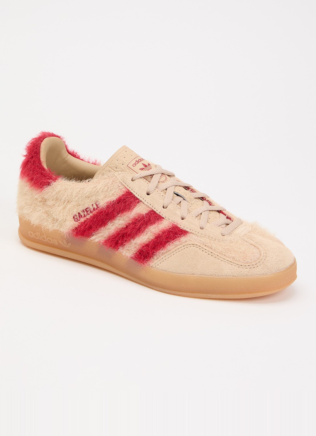 Adidas Gazelle sneaker met suède details - voorkant beige