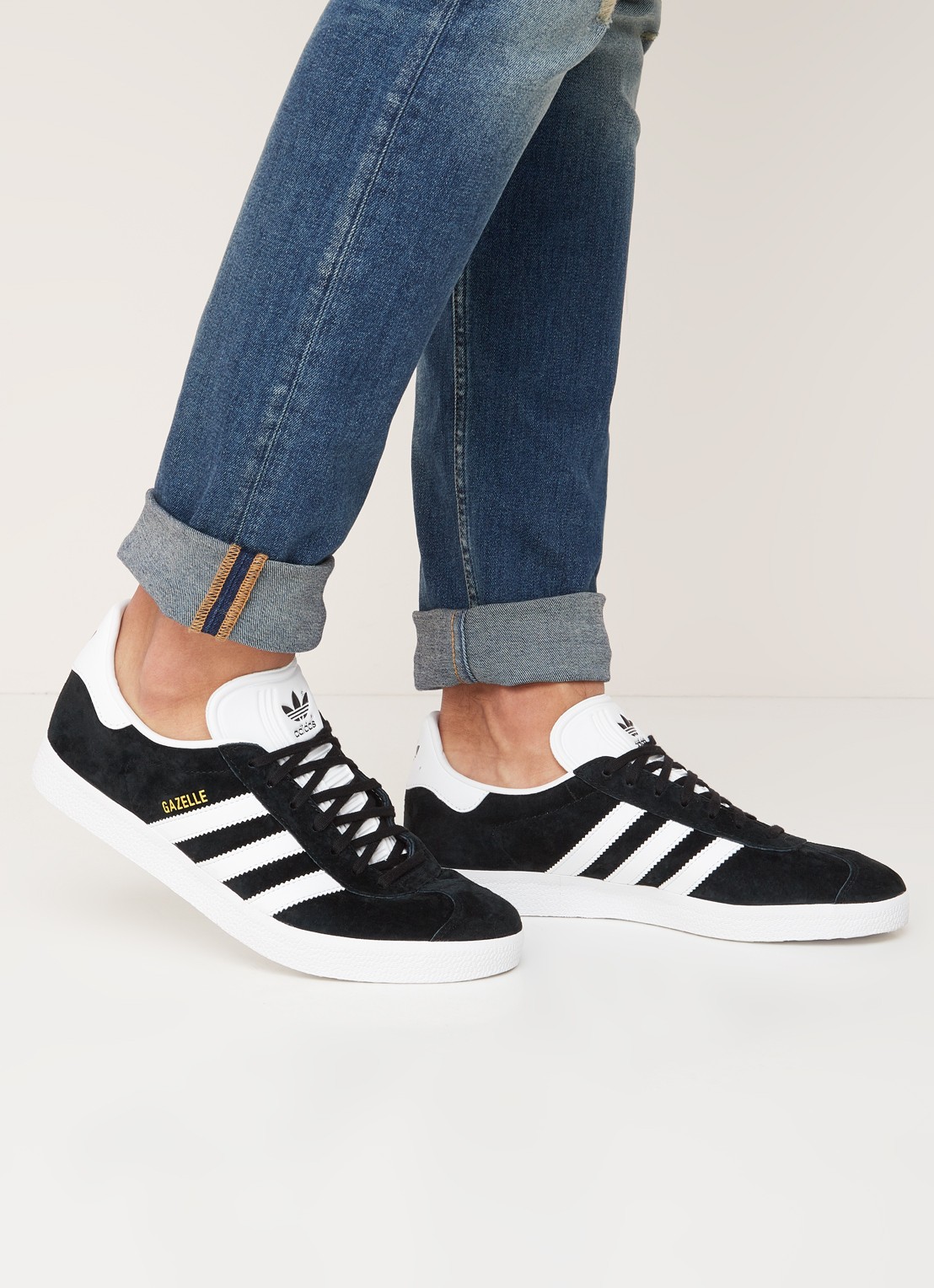 Adidas Gazelle sneaker van suède - voorkant 2 zwart