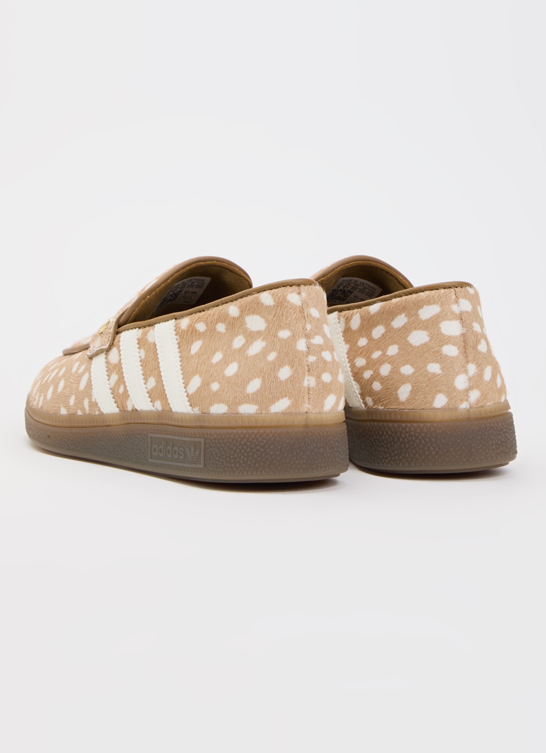 Adidas Handball Spezial loafer met dierenprint - achterkant camel