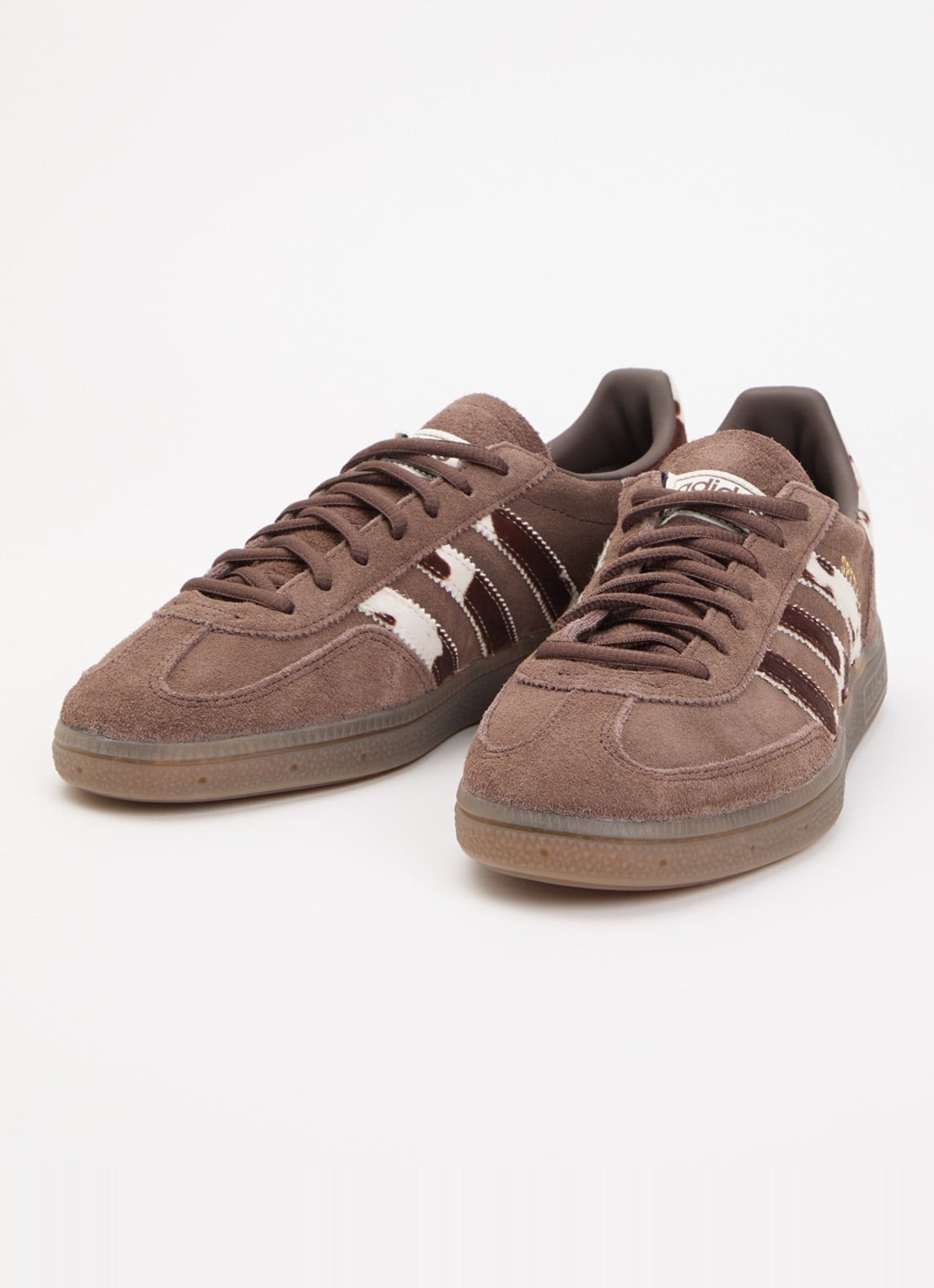 Adidas Handball Spezial sneaker van suède met dierenprint - detail bruin