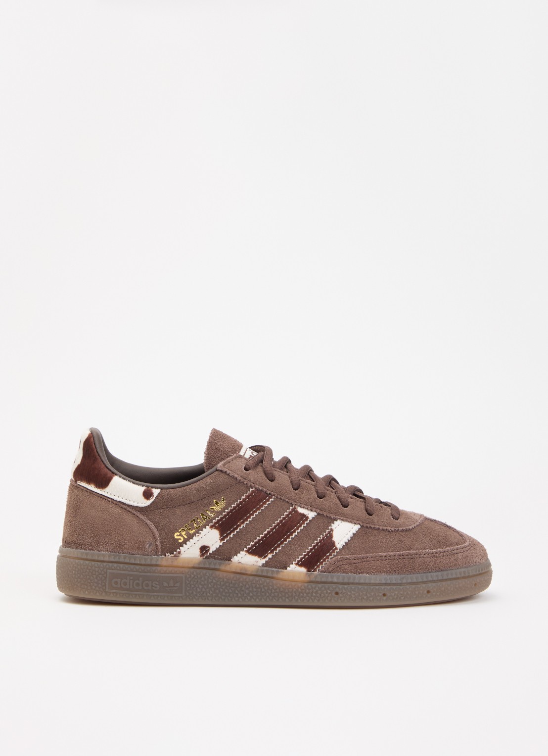 Adidas Handball Spezial sneaker van suède met dierenprint - voorkant 5 bruin