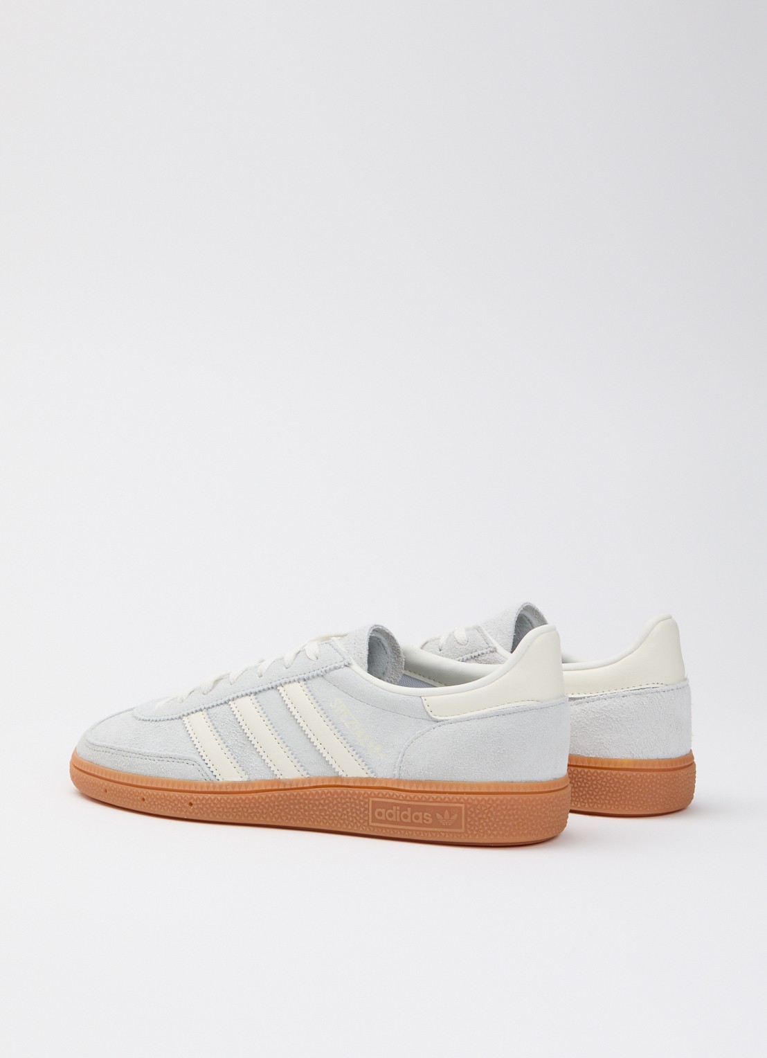 Adidas Handball Spezial sneaker van suède met leren details - achterkant lichtgrijs