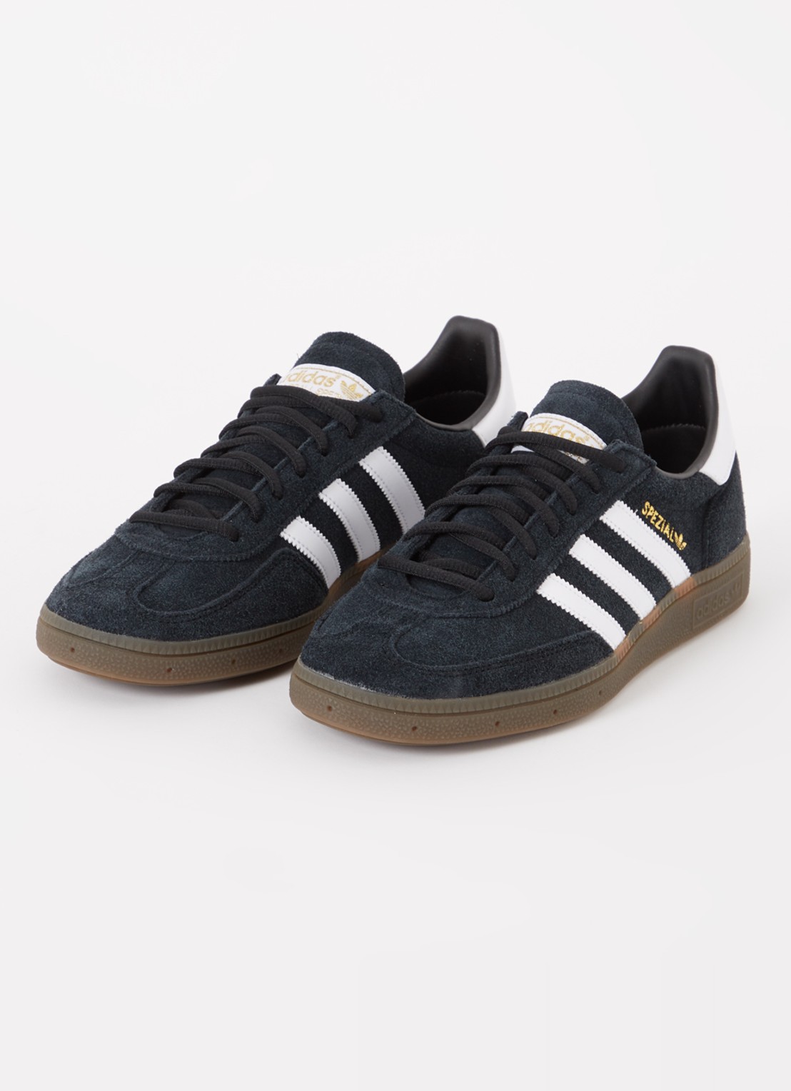 Adidas Handball Spezial sneaker van suède met leren details  - detail zwart