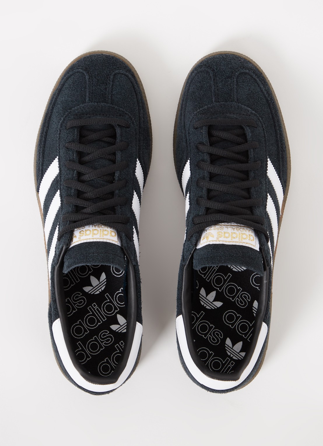 Adidas Handball Spezial sneaker van suède met leren details  - detail 3 zwart