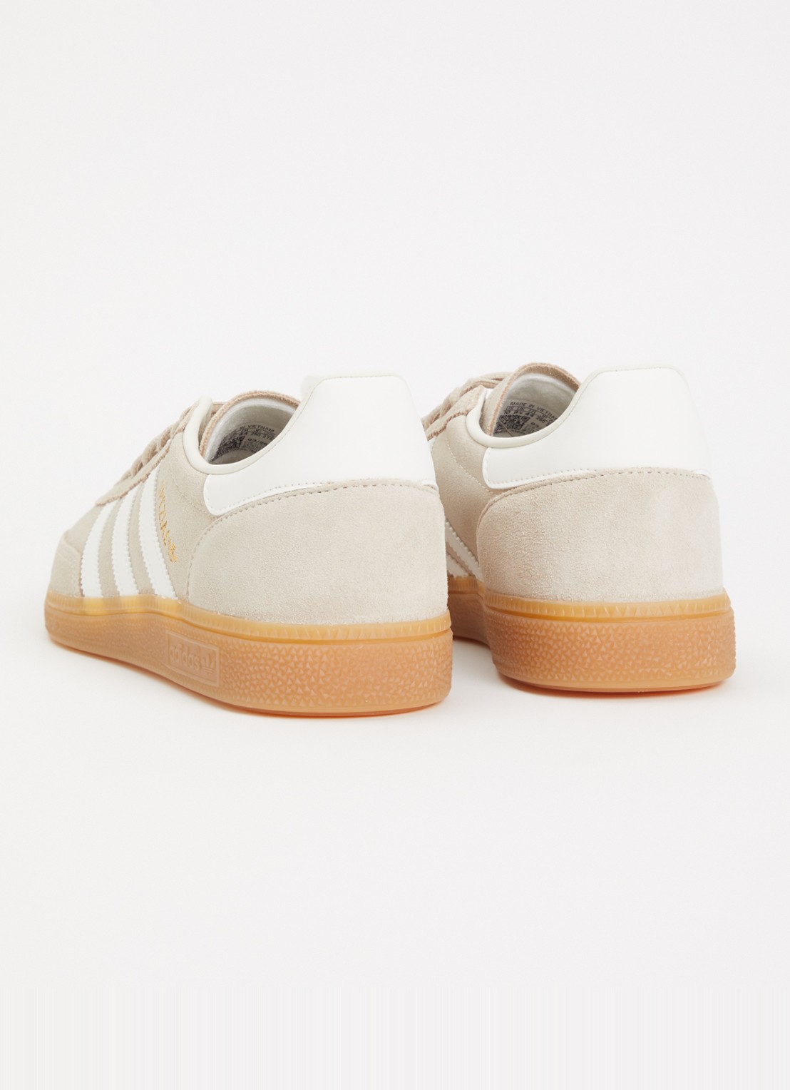 Adidas Handball Spezial sneaker van suède met leren details  - achterkant beige
