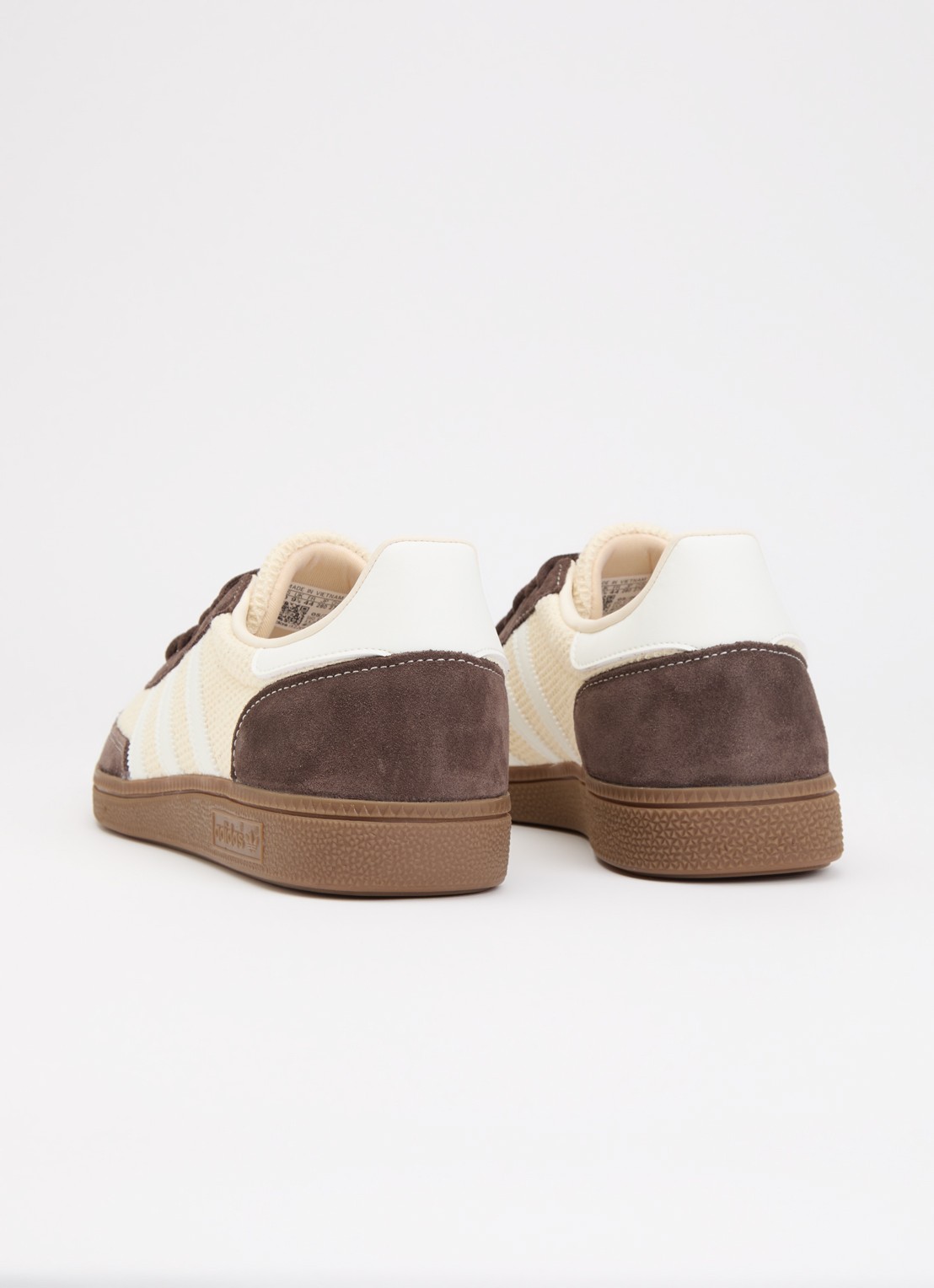 Adidas Handball Spezial sneaker van suède met leren details  - achterkant donkerbruin