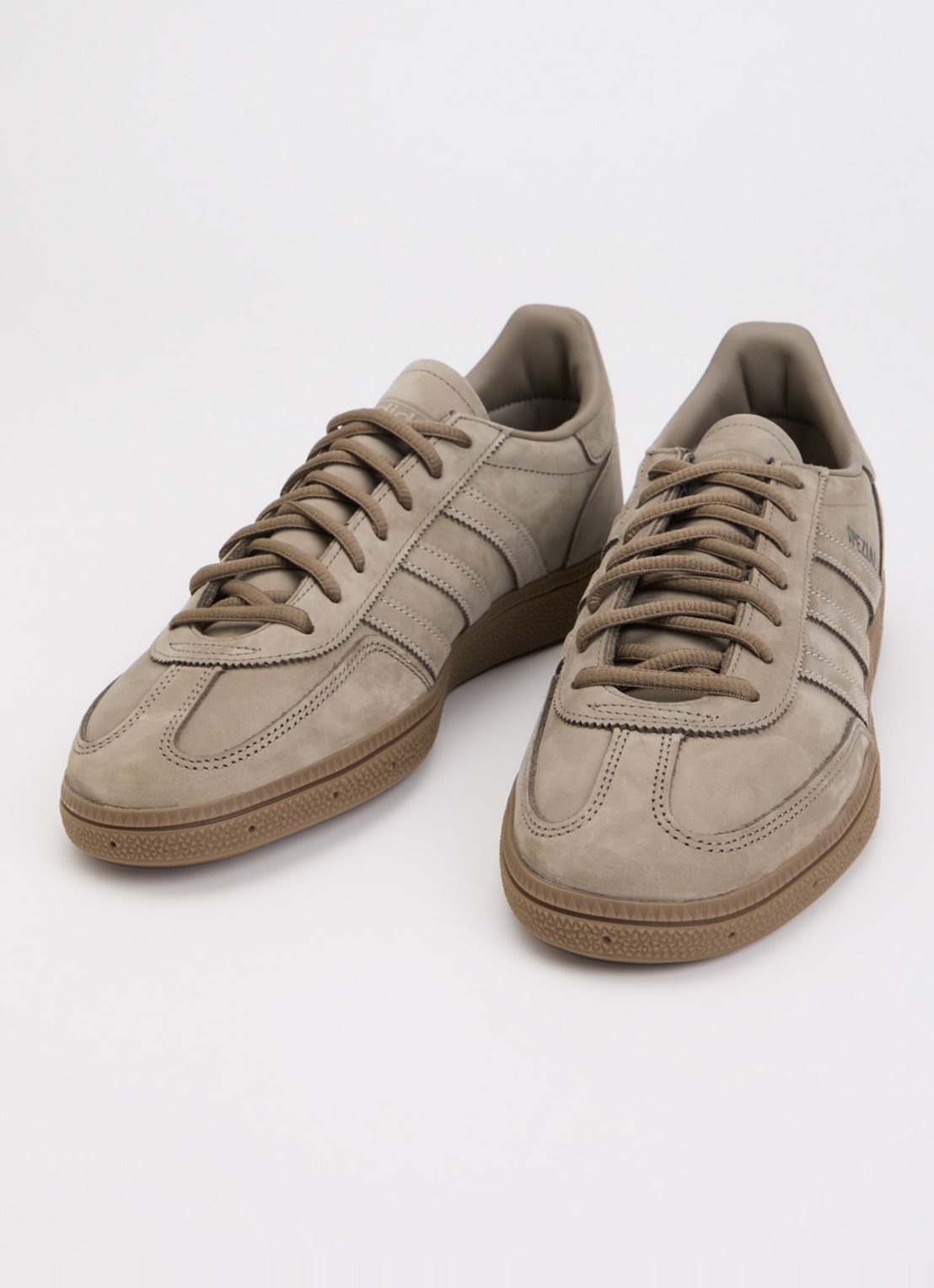 Adidas Handball Spezial sneaker van suède met leren details  - detail bruin