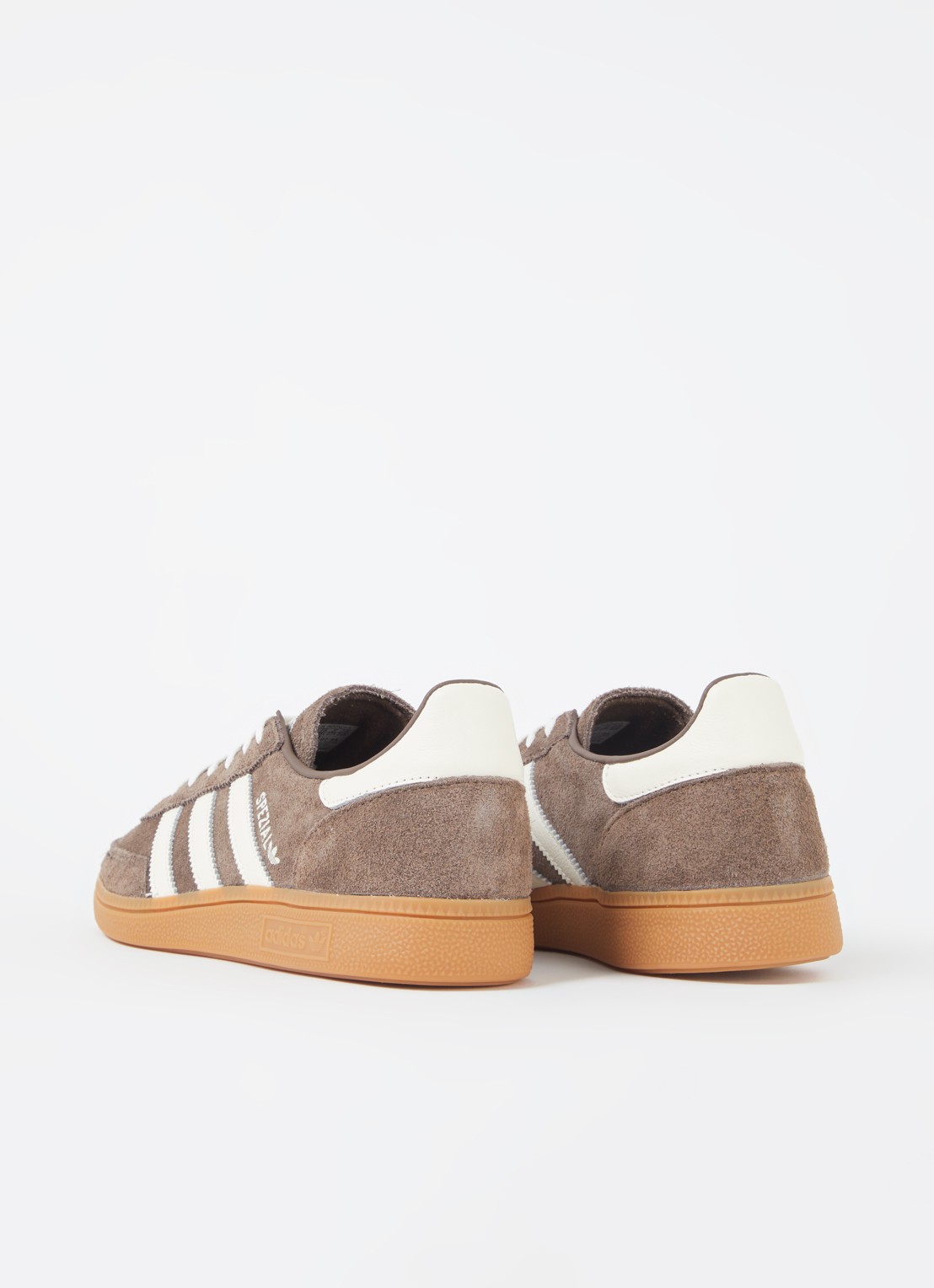 Adidas Handball Spezial sneaker van suède met leren details - achterkant 5 lichtbruin