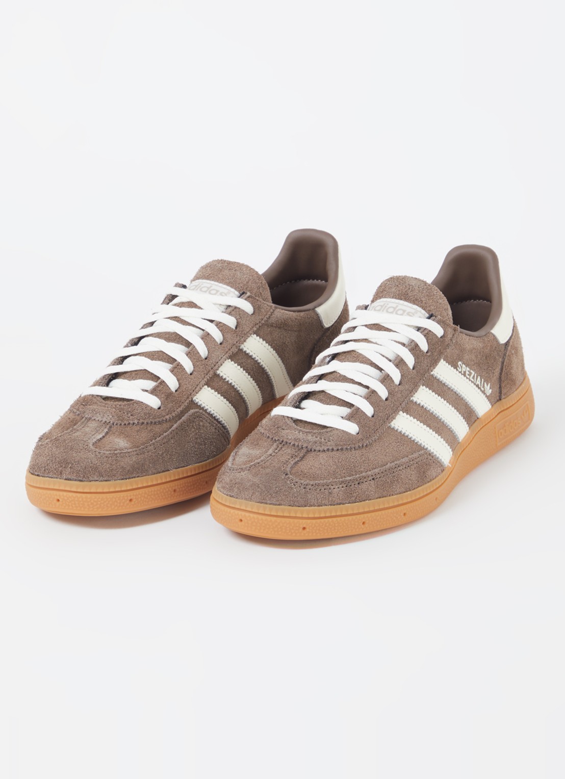 Adidas Handball Spezial sneaker van suède met leren details - detail 2 lichtbruin
