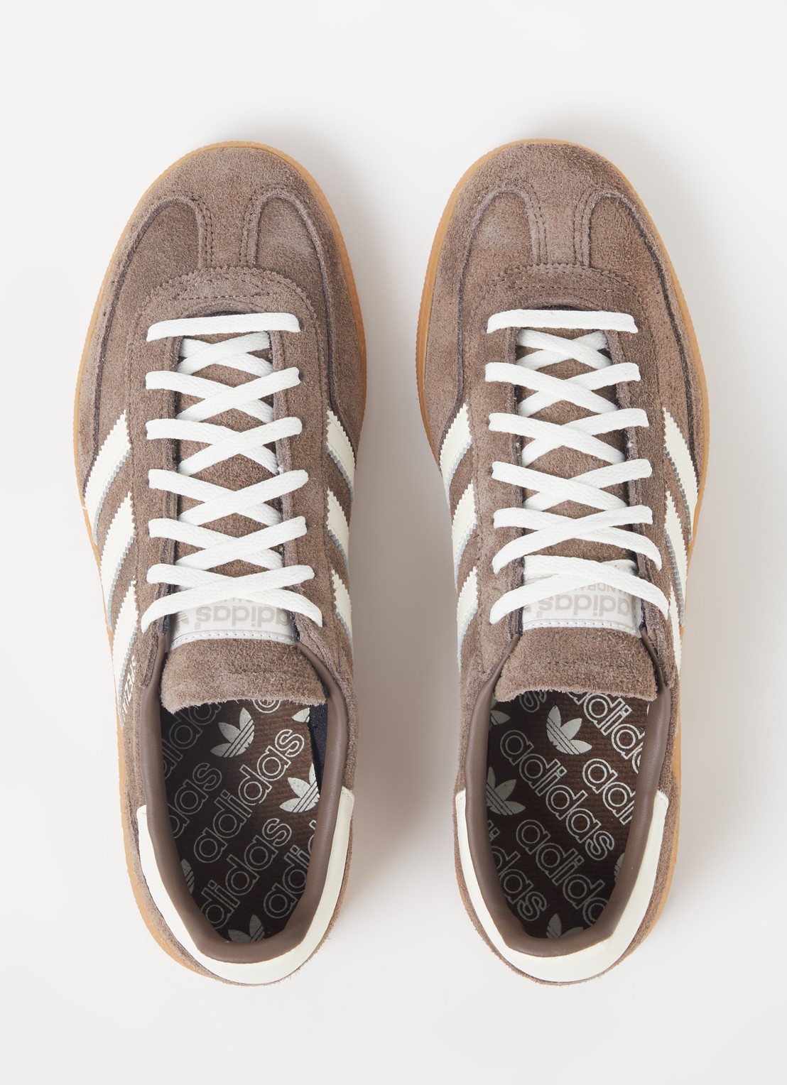 Adidas Handball Spezial sneaker van suède met leren details - detail 3 lichtbruin
