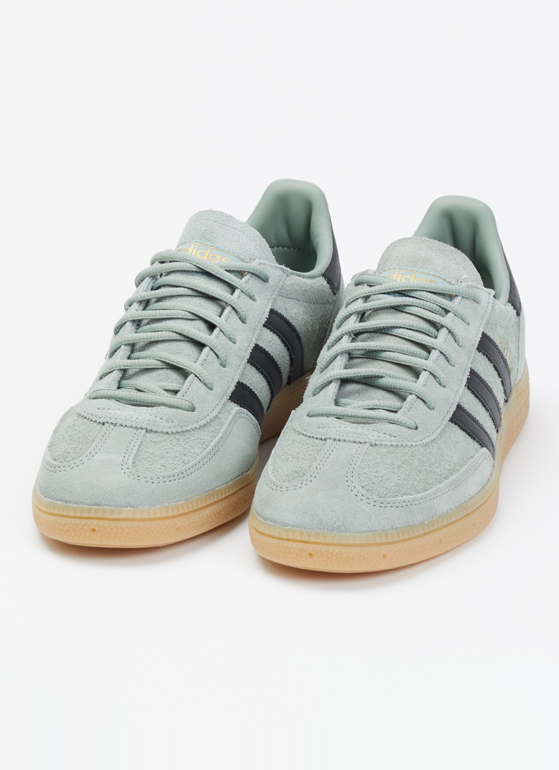 Adidas Handball Spezial sneaker van suéde met leren details  - detail blauwgrijs