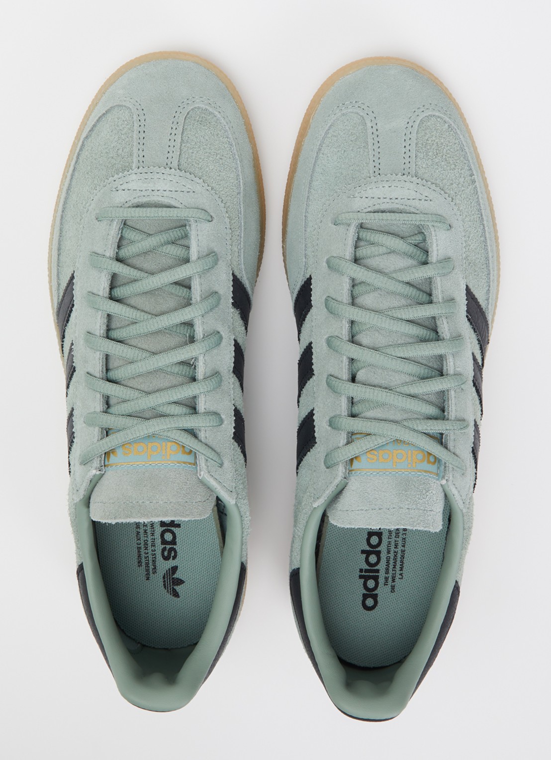 Adidas Handball Spezial sneaker van suéde met leren details  - detail 2 blauwgrijs