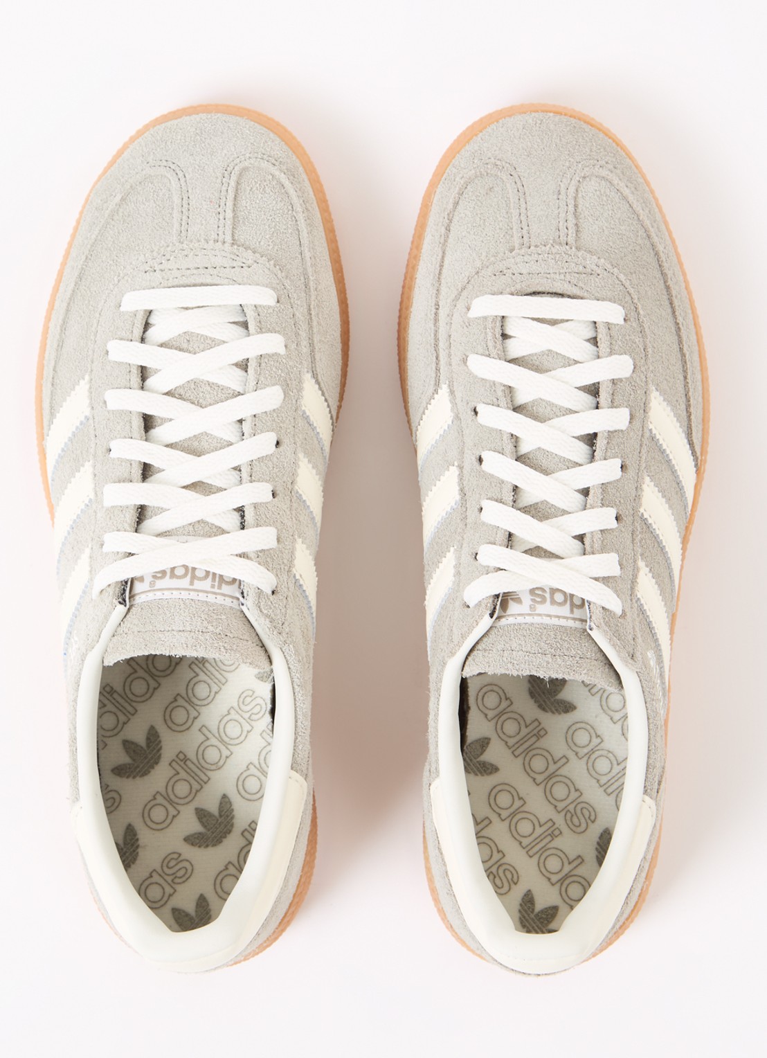 Adidas Handball Spezial sneaker van suède - detail 4 lichtgrijs