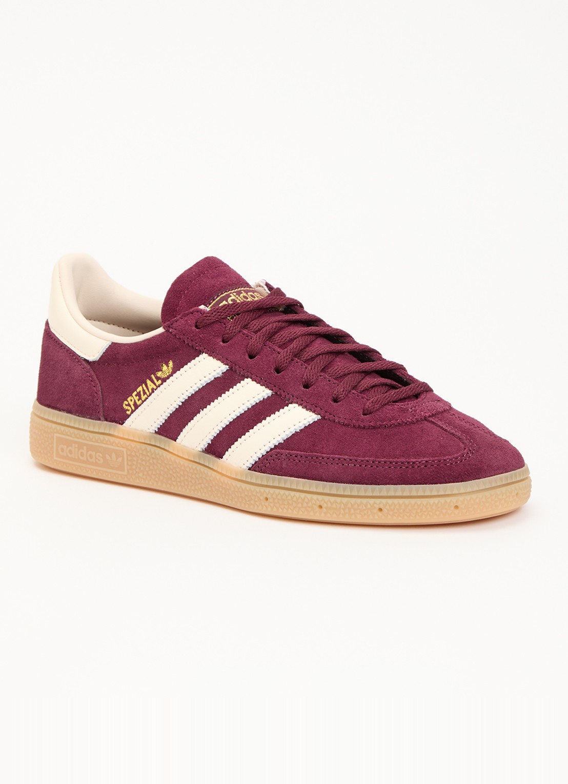 Adidas Handball Spezial sneaker van suède - voorkant bordeauxrood