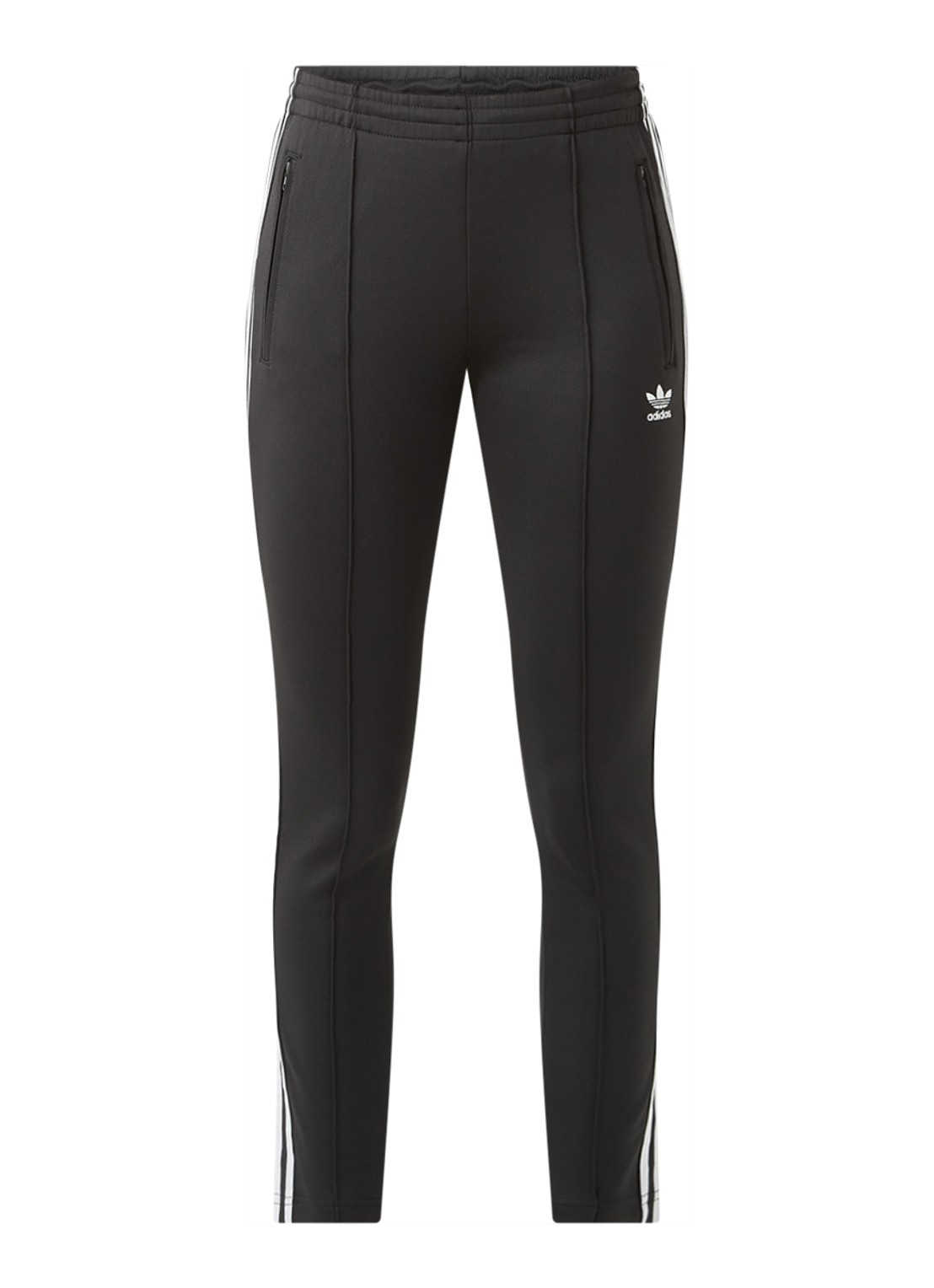 Adidas High waist slim fit joggingbroek met logo - voorkant 2 zwart