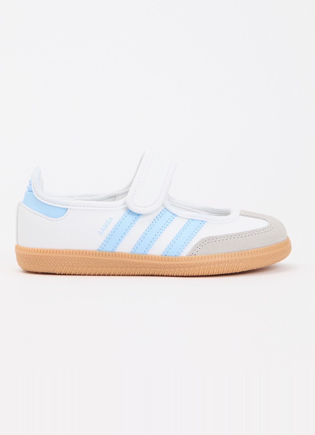 Adidas Samba Jane sneaker van leer met details van suède - voorkant beige