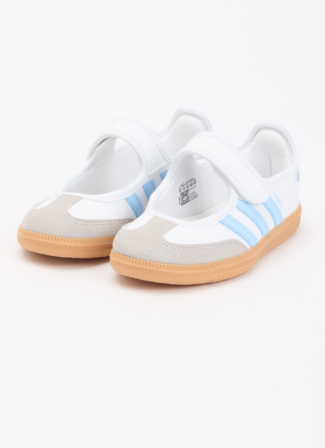 Adidas Samba Jane sneaker van leer met details van suède - voorkant 2 beige