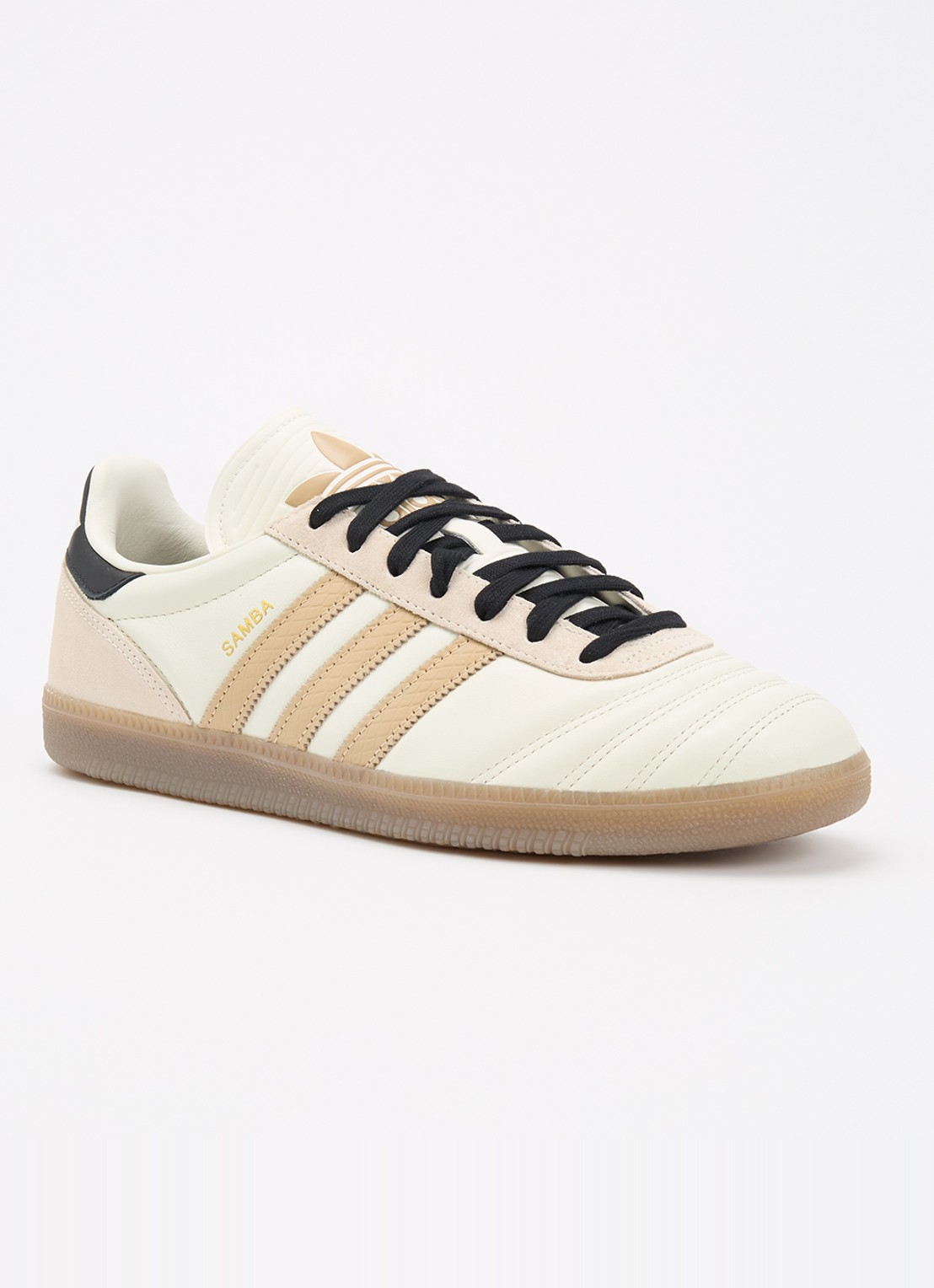 Adidas Samba JP sneaker van leer met details van suède - voorkant 5 gebroken wit